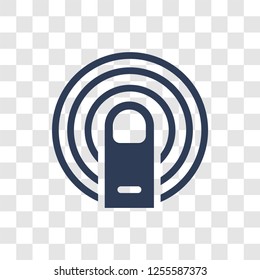 Finger control icon. Trendy Finger control logo concept on transparent background from Artificial Intelligence collection