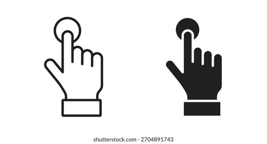 Vektorgrafik-Sammlung mit Fingersteuersymbol. Vektorgrafiken mit Stocksymbolen