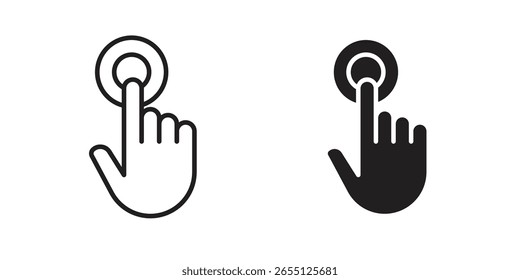 Diseño del Vector del icono del control del dedo