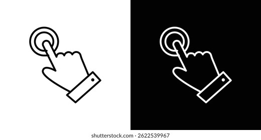 Icono de control de dedo Ilustración vectorial EPS