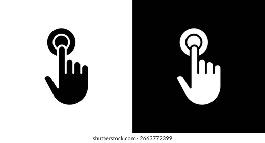 Ilustración vectorial de iconos de control de dedos - Colección de iconos de vectores de estilo negro de alta calidad