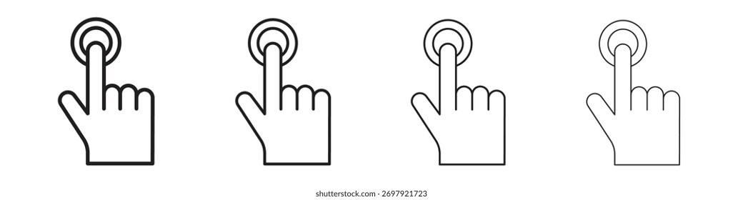Finger control icon vector illustration. EPS 10 editable vector.
