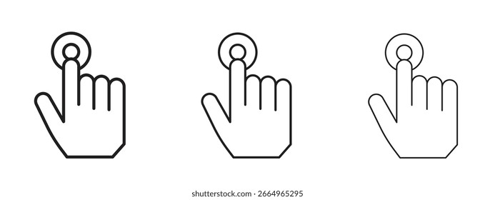 Ícone de controle de dedo para Elementos de site ou Apps, Logotipo. Gráficos de vetor de pixel