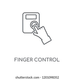 Finger control linear icon. Finger control concept stroke symbol design. Thin graphic elements vector illustration, outline pattern on a white background, eps 10.