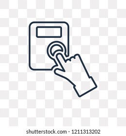 Finger control vector outline icon isolated on transparent background, high quality linear Finger control transparency concept can be used web and mobile