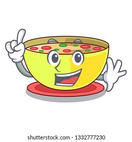 Finger corn chowder in a cartoon plate
