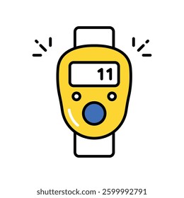 Finger counter vector filled outline icon. EPS 10 file