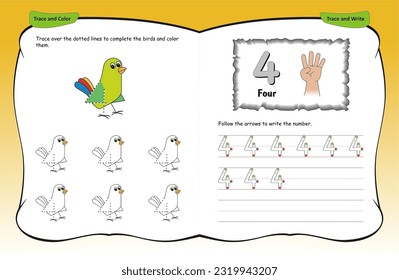 Finger counting 0 to 10, Worksheets for learning numbers. Numbers learning activity by fingers.  Counting and writing numbers, Numbers tracing worksheet for kindergarten, mathematics