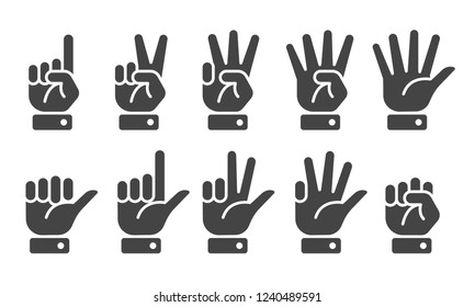 finger counting icon,vector and illustration