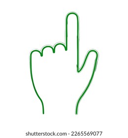 finger cursor brush on white background, vector illustration.