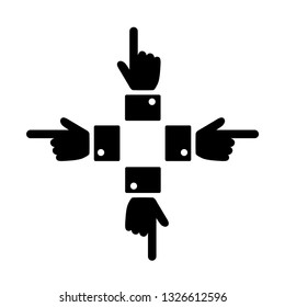 finger cursor element icon vector 
