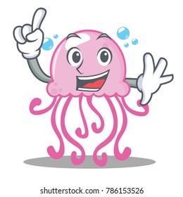 Finger cute jellyfish character cartoon