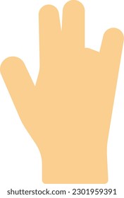 finger cutting vector illustration on a transparent background.Premium quality symbols.Line color vector icons for concept and graphic design.