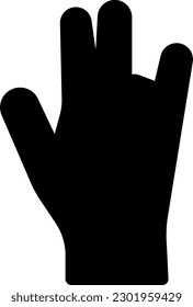 finger cutting vector illustration on a transparent background.Premium quality symbols.Glyphs vector icons for concept and graphic design.