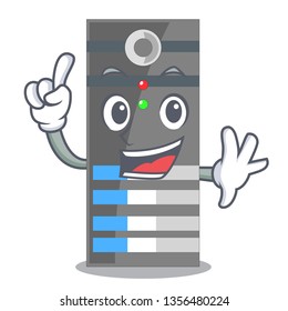 Finger data server above the cartoon tables