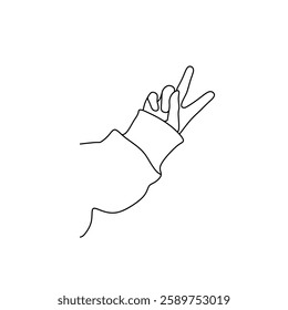 Finger Design with Peace Sign, Victory Hand With Two Fingers Up Icon, Vector EPS Template Isolated on White Background.