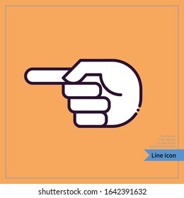 Finger direction icon. Professional, Pixel-aligned, Pixel Perfect, Editable Stroke, Easy Scalablility. 