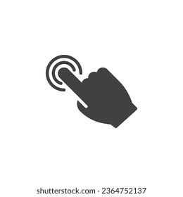 Finger double tap gesture vector icon. filled flat sign for mobile concept and web design. Double tap gesture glyph icon. Symbol, logo illustration. Vector graphics