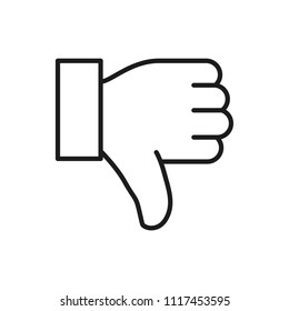 finger down vector icon