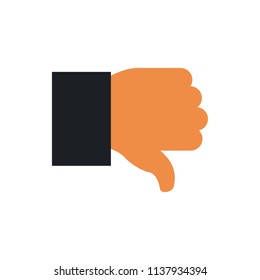 finger down vector icon