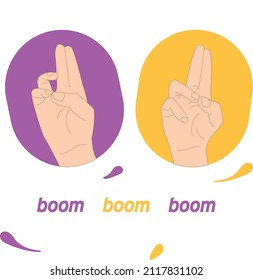 finger exercise rabbit playing drums