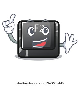 Finger f2 button on the mascot computer