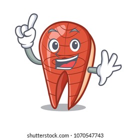 Finger fish slice mascot cartoon
