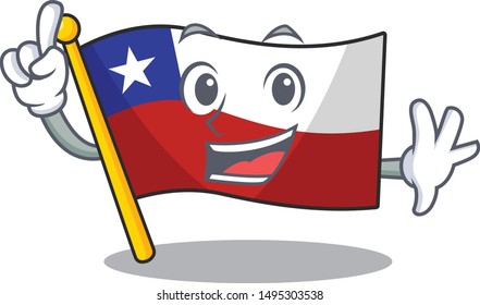 Finger flag chile with in the character