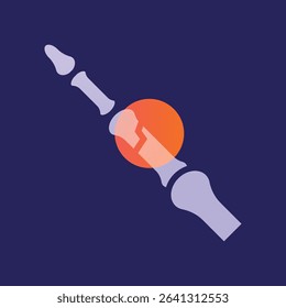 finger fracture glassmorphism illustration. Transparency blur elements. Ui layered design. Vector isolated element. 
