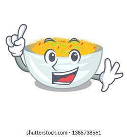 Finger fried noodles in the mascot shape