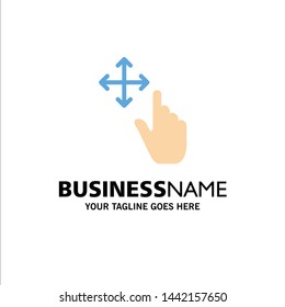 Finger, Gesture Business Logo Template. Flat Color