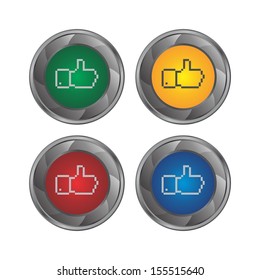 finger gesture button