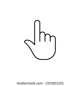Finger, gesture, hand, one outline icon. Element of simple icon for websites, web design, mobile app, info graphics. Signs and symbols collection icon for design and development on white background Finger, gesture, hand, one outline icon. Element of simple icon for websites, web design, mobile app, info graphics. Signs and symbols collection icon for design and development on white background