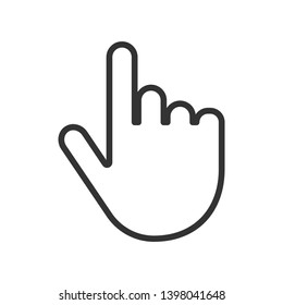 Finger Gesture Icon. Click, Tap. Number One. Hand Element Illustration. Applied as Trendy Symbol for Design Elements, Websites, Presentation and Application - Vector. 