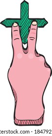 Icono de gesto de dedo en el dibujo de color. Panel táctil para gadget pantalla de computadora portátil para smartphone
