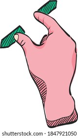 Finger gesture icon in color drawing. Gadget touch pad display smartphone laptop computer