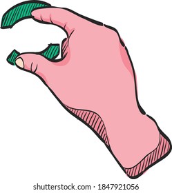 Icono de gesto de dedo en el dibujo de color. Panel táctil para gadget pantalla de computadora portátil para smartphone