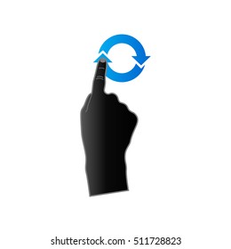 Finger gesture icon in duo tone color. Gadget touch pad smartphone laptop
