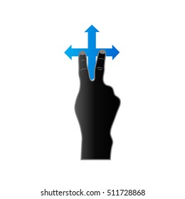 Finger gesture icon in duo tone color. Gadget touch pad smartphone laptop