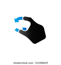 Finger gesture icon in duo tone color. Gadget touch pad smartphone laptop