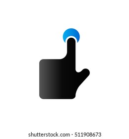 Finger gesture icon in duo tone color. Gadget touch pad smartphone laptop