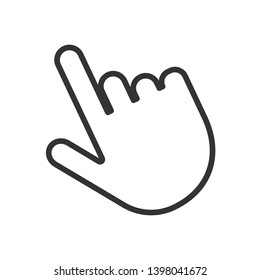 Finger Gesture Icon - Hand Element Illustration As A Simple Vector Sign & Trendy Symbol for Design and Websites, Presentation or Application.