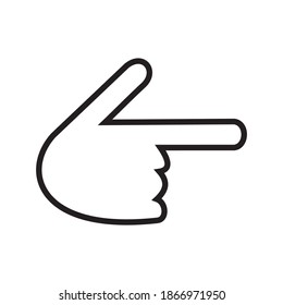 Finger Gesture Icon - Hand Element Illustration