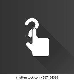 Finger gesture icon in Metro user interface color style. Gadget touch pad smart phone laptop
