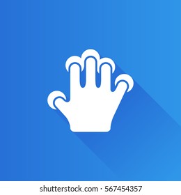 Finger gesture icon in Metro user interface color style. Gadget touch pad smart phone laptop