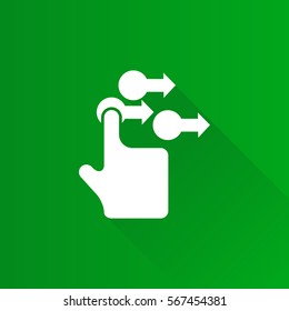 Finger gesture icon in Metro user interface color style. Gadget touch pad smart phone laptop