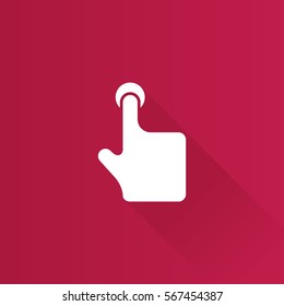 Finger gesture icon in Metro user interface color style. Gadget touch pad smart phone laptop