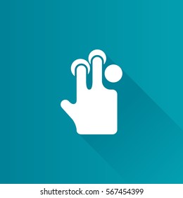 Finger gesture icon in Metro user interface color style. Gadget touch pad smart phone laptop