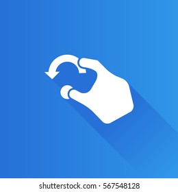 Finger gesture icon in Metro user interface color style. Gadget touch pad smart phone laptop