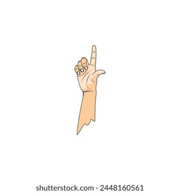 Fingergeste nach oben zeigend Vektorillustration